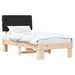 Cadru de pat cu tăblie tapițată cu headboard Negru 100 x 200 cm - WALTI WALTI