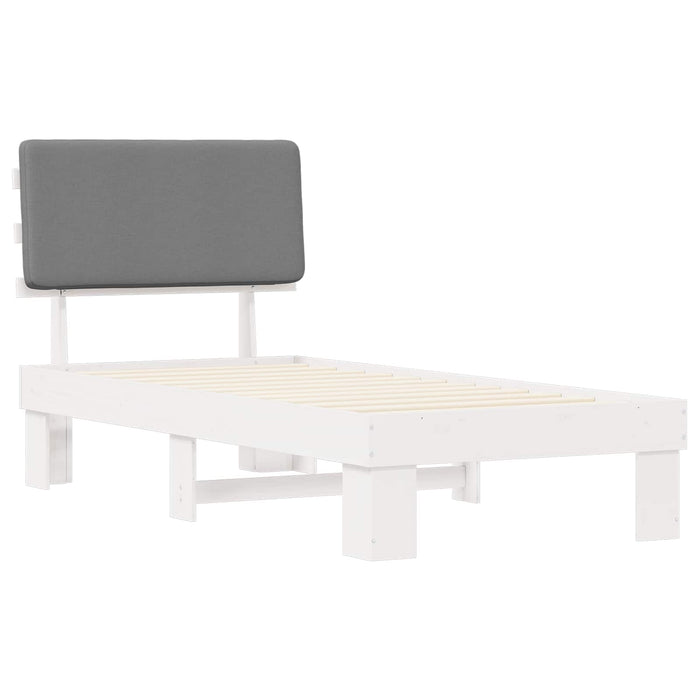 Cadru de pat cu tăblie tapițată Gri deschis 90 x 200 cm - WALTI WALTI