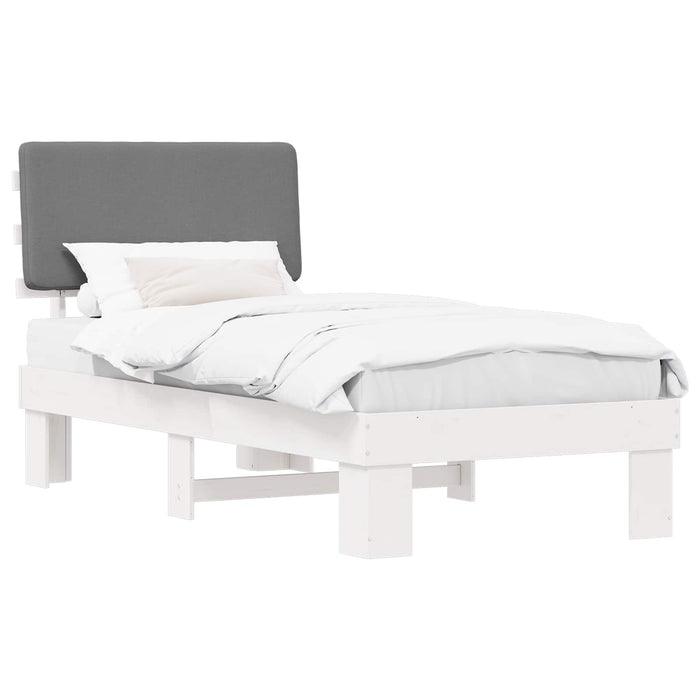 Cadru de pat cu tăblie tapițată Gri deschis 80 x 200 cm - WALTI WALTI