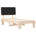 Cadru de pat cu tăblie tapițată cu headboard Negru 90 x 190 cm - WALTI WALTI