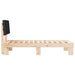 Cadru de pat cu tăblie tapițată cu headboard Negru 90 x 190 cm - WALTI WALTI