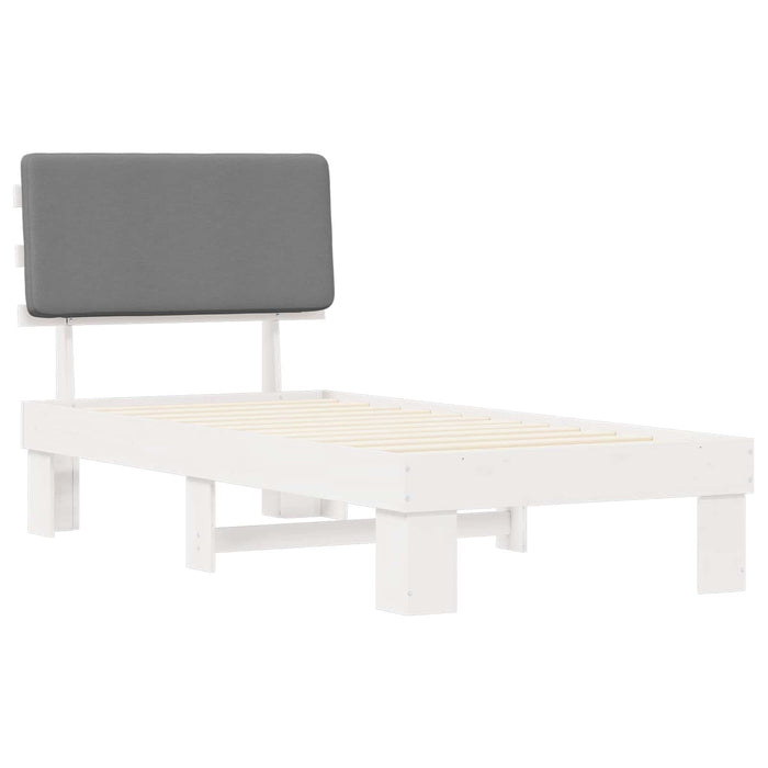 Cadru de pat cu tăblie tapițată Gri deschis 75 x 190 cm - WALTI WALTI
