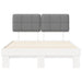 Cadru de pat cu tăblie tapițată Alb și gri deschis 150 x 200 cm - WALTI WALTI
