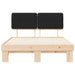 Cadru de pat cu tăblie tapițată cu headboard Negru 140 x 190 cm - WALTI WALTI