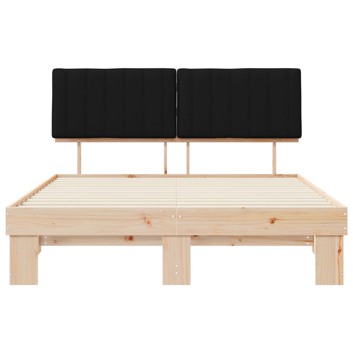 Cadru de pat cu tăblie tapițată cu headboard Negru 160 x 200 cm - WALTI WALTI