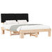 Cadru de pat cu tăblie tapițată cu headboard Negru 150 x 200 cm - WALTI WALTI