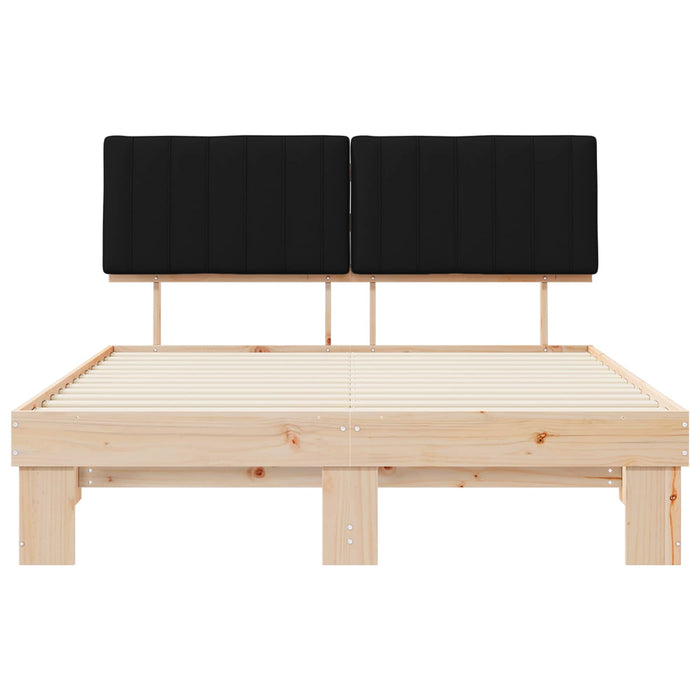 Cadru de pat cu tăblie tapițată cu headboard Negru 150 x 200 cm - WALTI WALTI