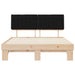 Cadru de pat cu tăblie tapițată cu headboard Negru 150 x 200 cm - WALTI WALTI