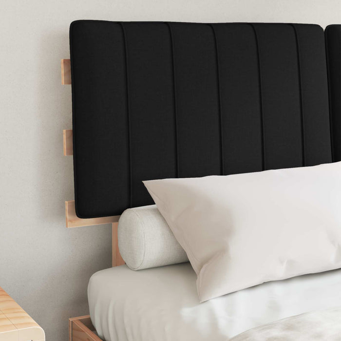 Cadru de pat cu tăblie tapițată cu headboard Negru 140 x 190 cm - WALTI WALTI