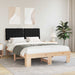 Cadru de pat cu tăblie tapițată cu headboard Negru 140 x 190 cm - WALTI WALTI