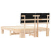 Cadru de pat cu tăblie tapițată cu headboard Negru 140 x 190 cm - WALTI WALTI
