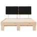 Cadru de pat cu tăblie tapițată cu headboard Negru 140 x 190 cm - WALTI WALTI