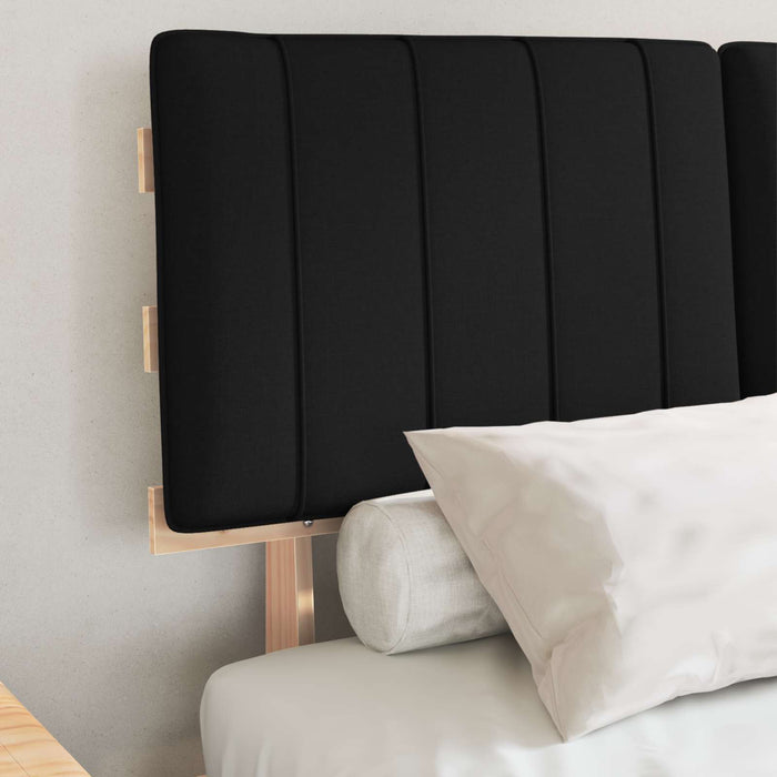 Cadru de pat cu tăblie tapițată cu headboard Negru 120 x 190 cm - WALTI WALTI