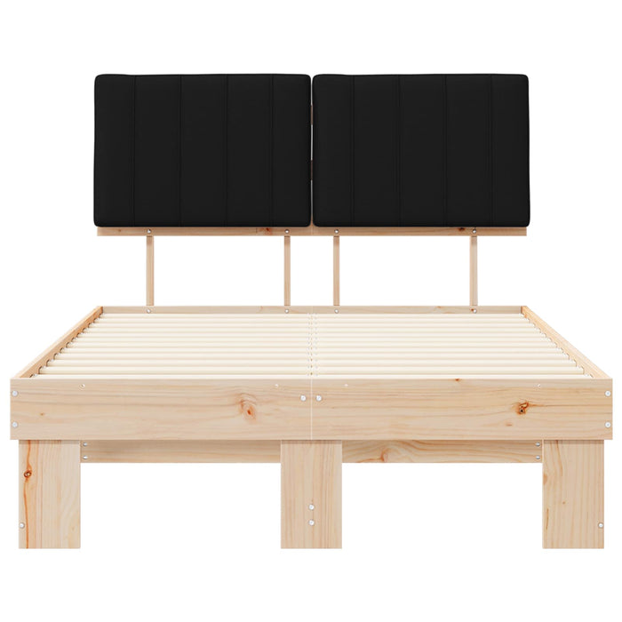 Cadru de pat cu tăblie tapițată cu headboard Negru 120 x 190 cm - WALTI WALTI