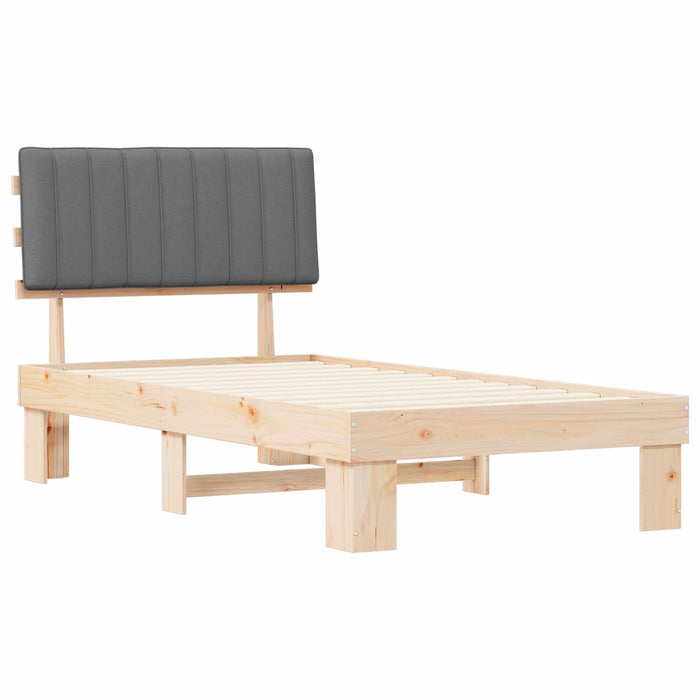 Cadru de pat cu tăblie tapițată Gri deschis 100 x 200 cm - WALTI WALTI