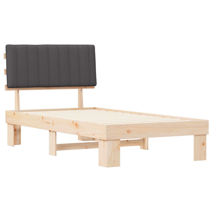 Cadru de pat cu tăblie tapițată Gri închis 100 x 200 cm - WALTI WALTI