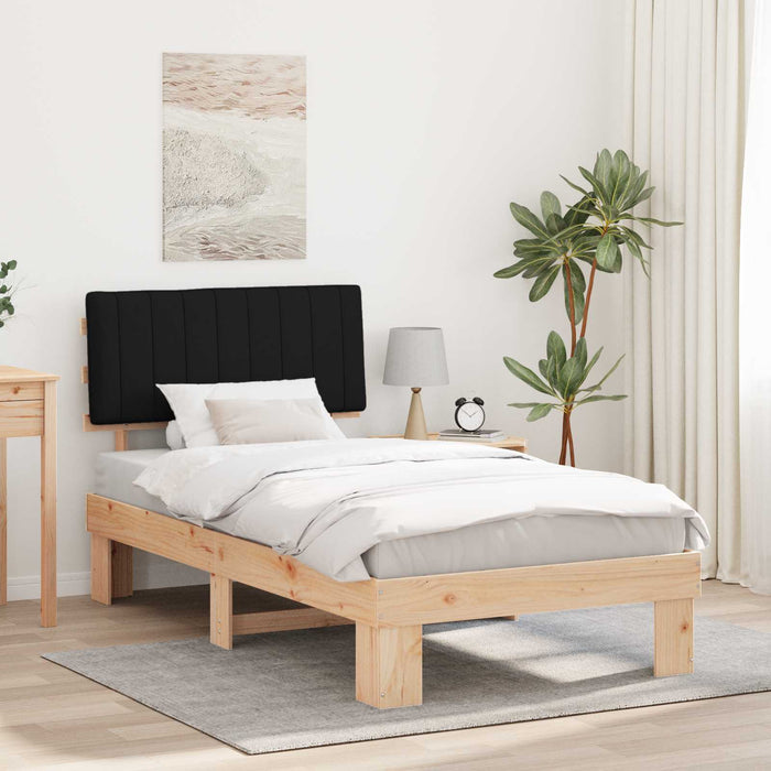 Cadru de pat cu tăblie tapițată cu headboard Negru 100 x 200 cm - WALTI WALTI