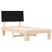 Cadru de pat cu tăblie tapițată cu headboard Negru 100 x 200 cm - WALTI WALTI
