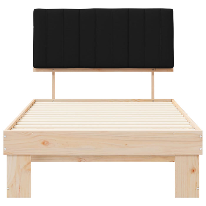 Cadru de pat cu tăblie tapițată cu headboard Negru 100 x 200 cm - WALTI WALTI