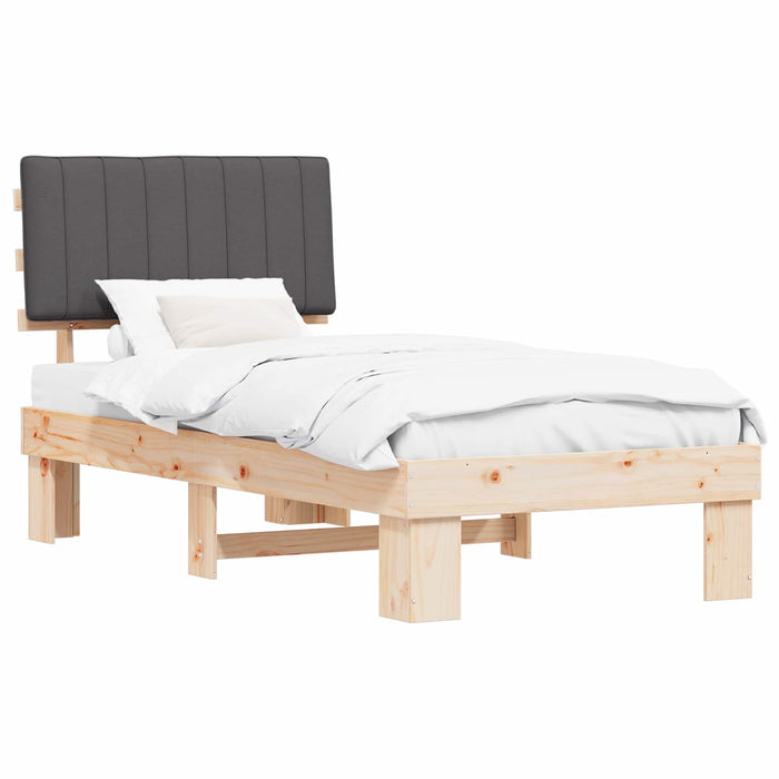 Cadru de pat cu tăblie tapițată Gri închis 90 x 200 cm - WALTI WALTI