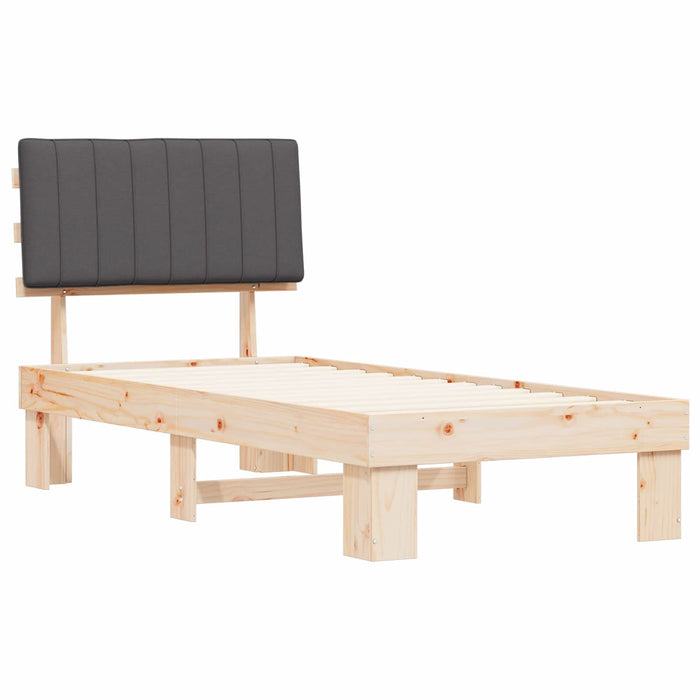 Cadru de pat cu tăblie tapițată Gri închis 90 x 200 cm - WALTI WALTI