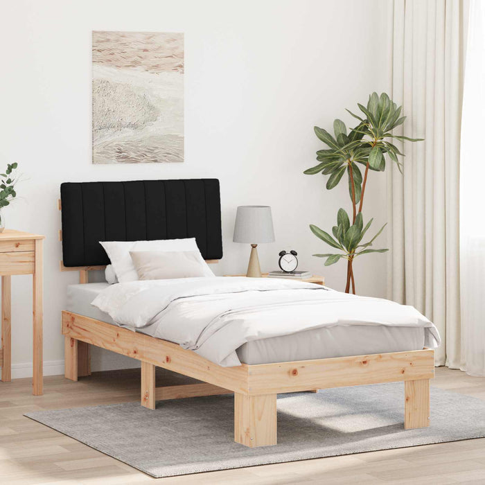 Cadru de pat cu tăblie tapițată cu headboard Negru 90 x 200 cm - WALTI WALTI