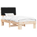 Cadru de pat cu tăblie tapițată cu headboard Negru 90 x 200 cm - WALTI WALTI