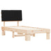 Cadru de pat cu tăblie tapițată cu headboard Negru 90 x 200 cm - WALTI WALTI
