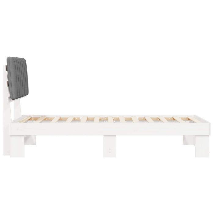 Cadru de pat cu tăblie tapițată Gri deschis 90 x 200 cm - WALTI WALTI