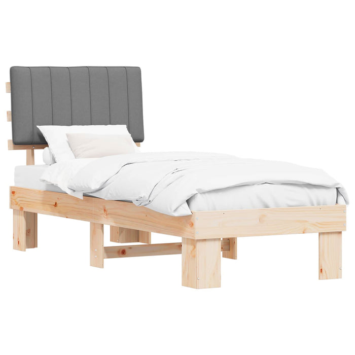 Cadru de pat cu tăblie tapițată Gri deschis 80 x 200 cm - WALTI WALTI