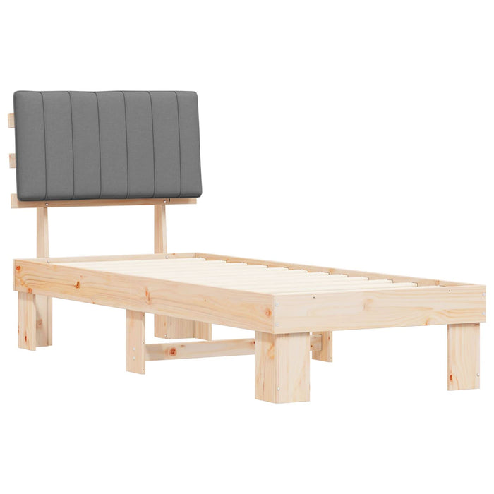 Cadru de pat cu tăblie tapițată Gri deschis 80 x 200 cm - WALTI WALTI