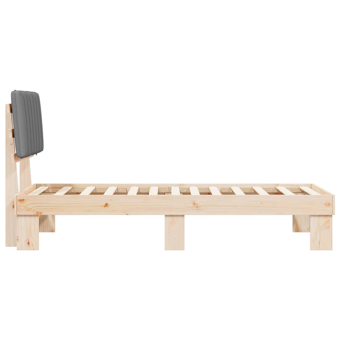 Cadru de pat cu tăblie tapițată Gri deschis 80 x 200 cm - WALTI WALTI