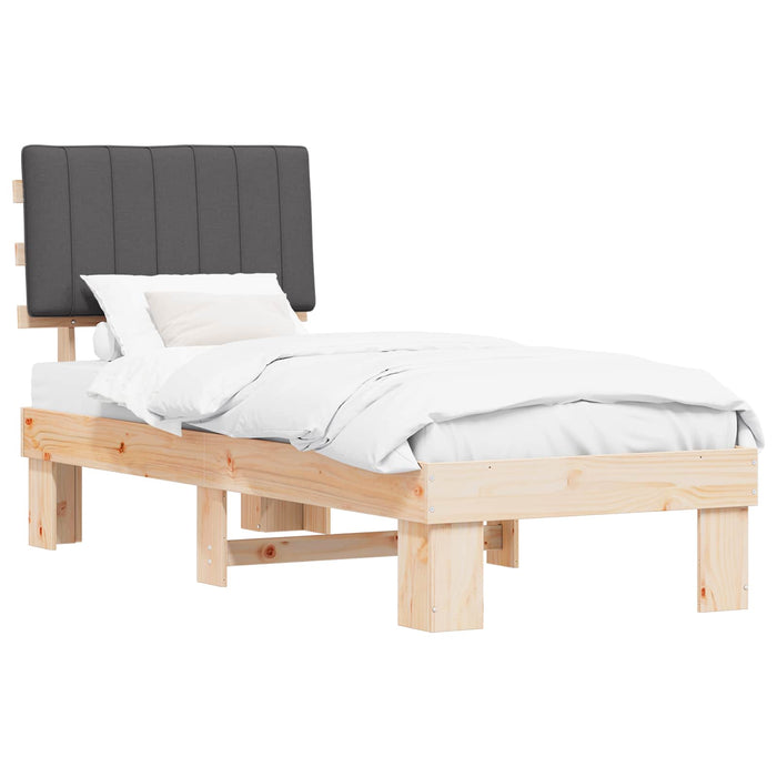 Cadru de pat cu tăblie tapițată Gri închis 80 x 200 cm - WALTI WALTI