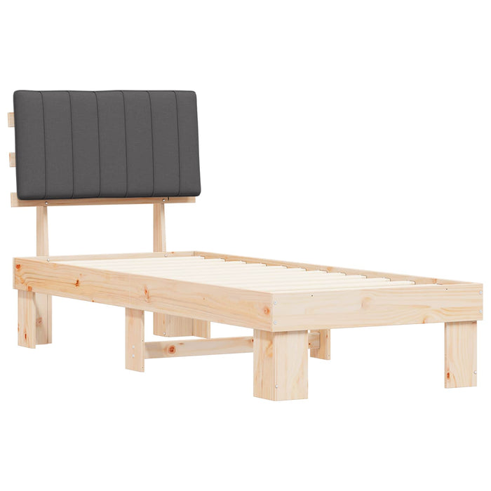 Cadru de pat cu tăblie tapițată Gri închis 80 x 200 cm - WALTI WALTI