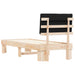 Cadru de pat cu tăblie tapițată cu headboard Negru 80 x 200 cm - WALTI WALTI