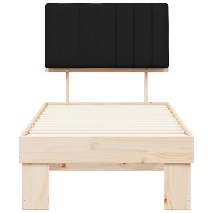 Cadru de pat cu tăblie tapițată cu headboard Negru 80 x 200 cm - WALTI WALTI