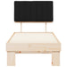 Cadru de pat cu tăblie tapițată cu headboard Negru 80 x 200 cm - WALTI WALTI