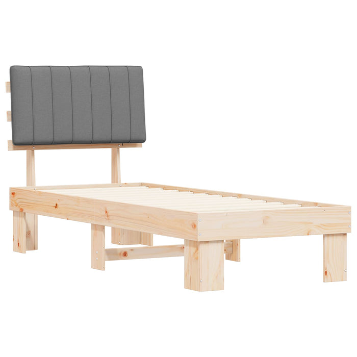 Cadru de pat cu tăblie tapițată Gri deschis 75 x 190 cm - WALTI WALTI