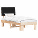 Cadru de pat cu tăblie tapițată cu headboard Negru 75 x 190 cm - WALTI WALTI
