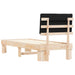Cadru de pat cu tăblie tapițată cu headboard Negru 75 x 190 cm - WALTI WALTI