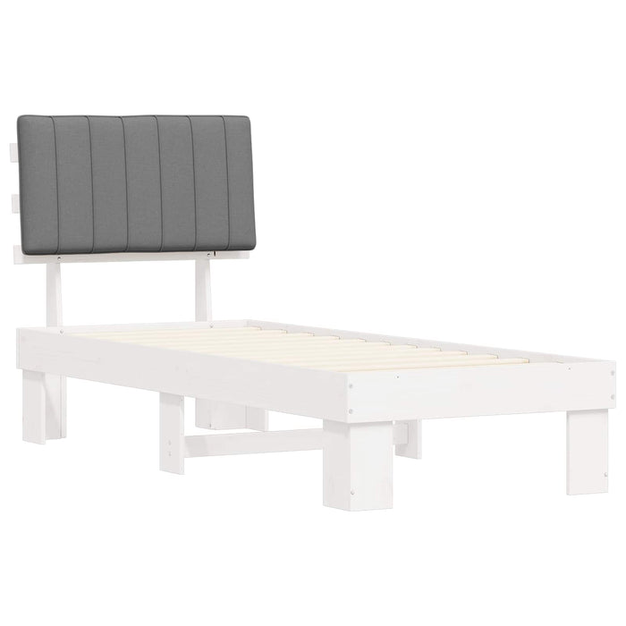 Cadru de pat cu tăblie tapițată Gri deschis 75 x 190 cm - WALTI WALTI