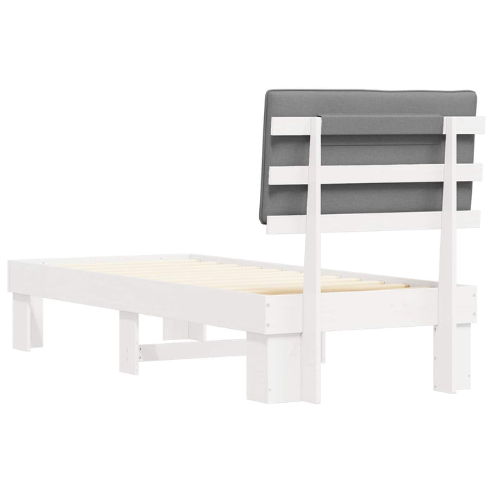 Cadru de pat cu tăblie tapițată Gri deschis 75 x 190 cm - WALTI WALTI