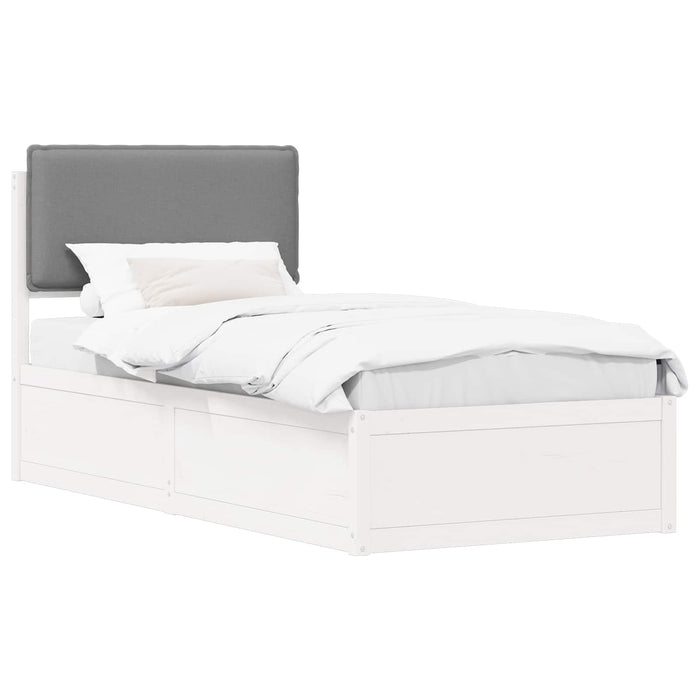 Cadru de pat cu tăblie tapițată Gri deschis 90 x 200 cm - WALTI WALTI