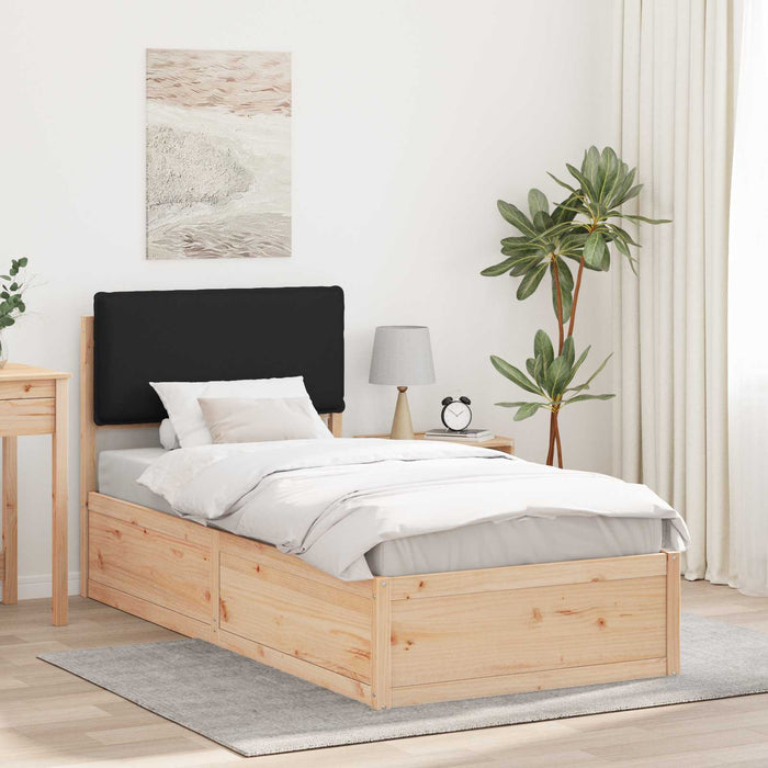 Cadru de pat cu tăblie tapițată cu headboard Negru 80 x 200 cm - WALTI WALTI