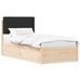 Cadru de pat cu tăblie tapițată cu headboard Negru 80 x 200 cm - WALTI WALTI