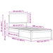 Cadru de pat cu tăblie tapițată cu headboard Negru 80 x 200 cm - WALTI WALTI