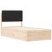 Cadru de pat cu tăblie tapițată cu headboard Negru 90 x 190 cm - WALTI WALTI