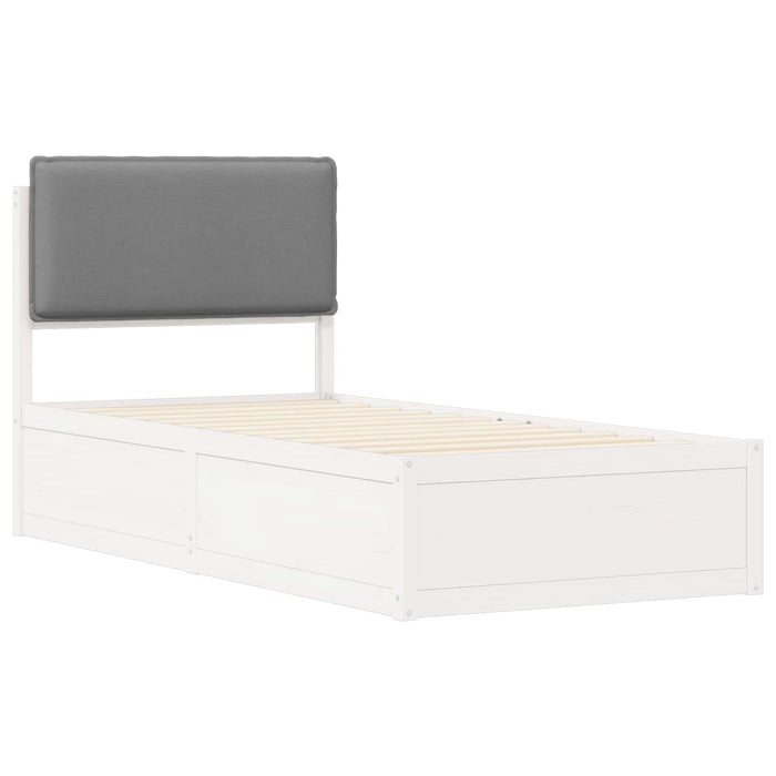 Cadru de pat cu tăblie tapițată Gri deschis 75 x 190 cm - WALTI WALTI