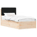 Cadru de pat cu tăblie tapițată cu headboard Negru 100 x 200 cm - WALTI WALTI