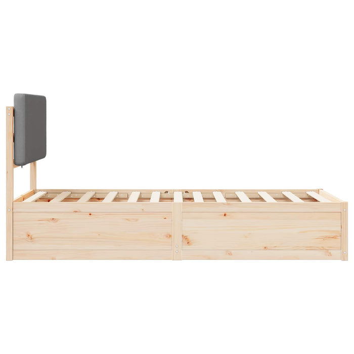 Cadru de pat cu tăblie tapițată Gri deschis 90 x 200 cm - WALTI WALTI